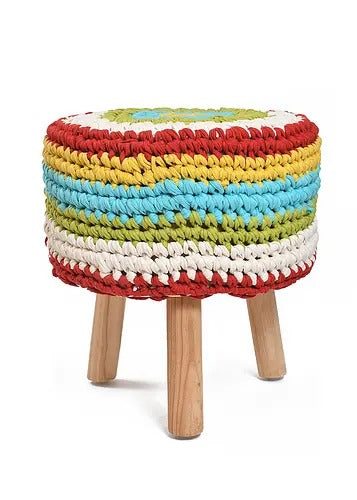 Pouffe: Chindi Pouffe In Multi Colour