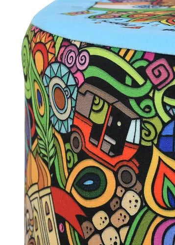Pouffe: India Pouffe With Digital Print