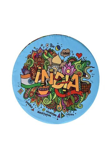 Pouffe: India Pouffe With Digital Print