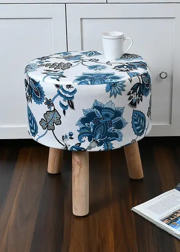 Pouffe: Leaf Pouffe With Digital Print