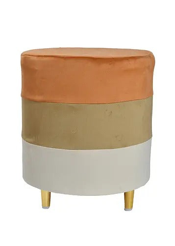 Pouffe: Orange Contrast Mix Seating Pouffe