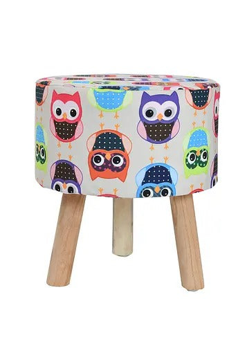 Pouffe: Owl Pouffe With Digital Print