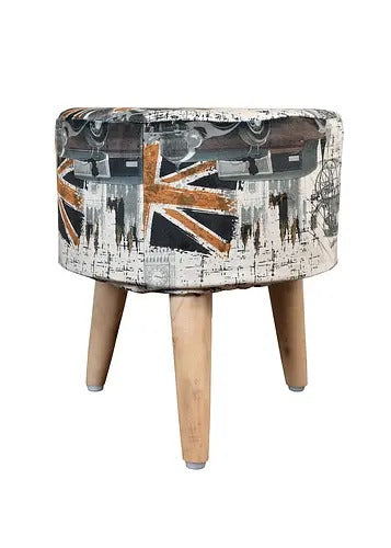 Pouffe: Uk Seating Pouffe With Digital Print