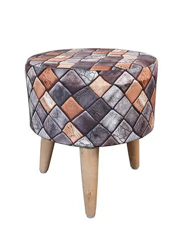 Pouffe: Wodden Seating Pouffe With Digital Print