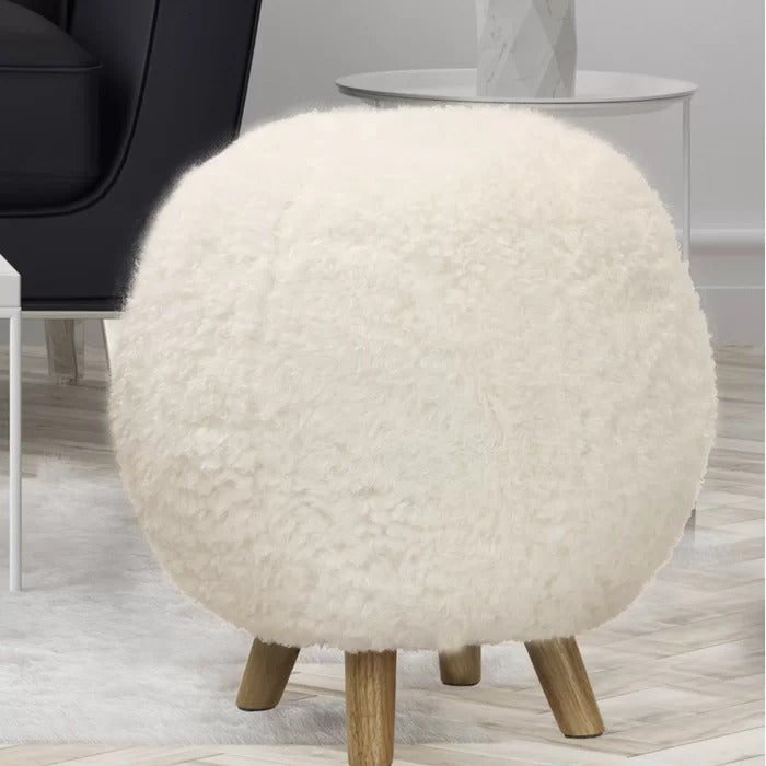 Poufs: 16'' Wide Round Pouf Ottoman