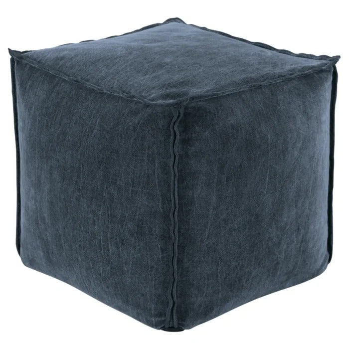 Poufs: 16'' Wide Velvet Square Pouf Ottoman