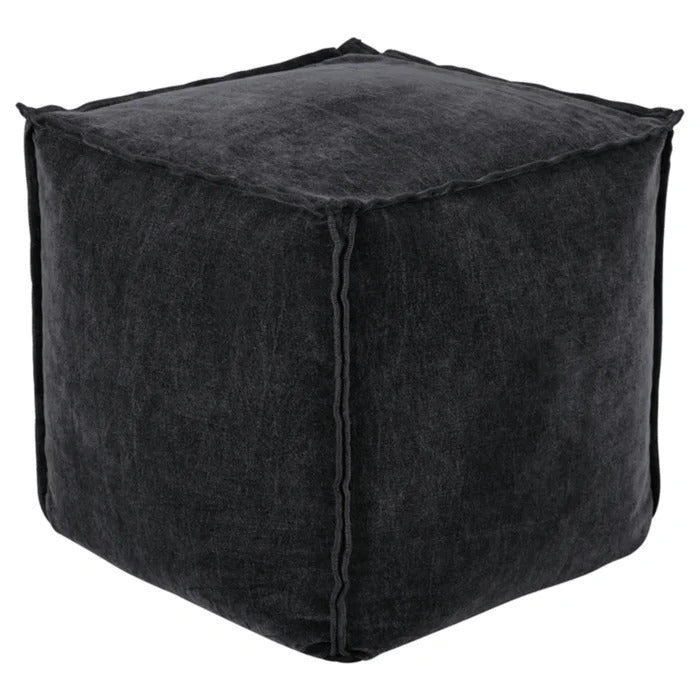 Poufs: 16'' Wide Velvet Square Pouf Ottoman
