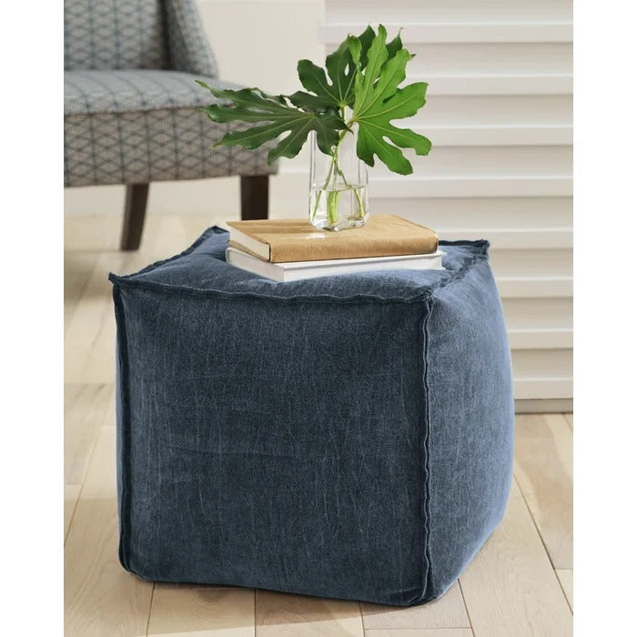 Poufs: 16'' Wide Velvet Square Pouf Ottoman