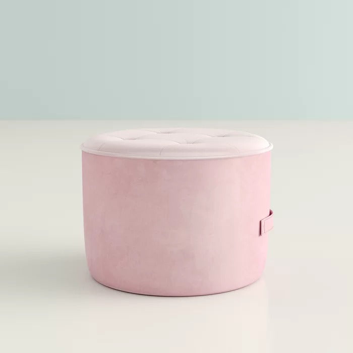 Poufs: 16'' Wide Velvet Tufted Round Pouf Ottoman