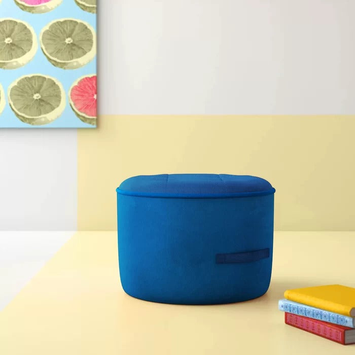 Poufs: 16'' Wide Velvet Tufted Round Pouf Ottoman