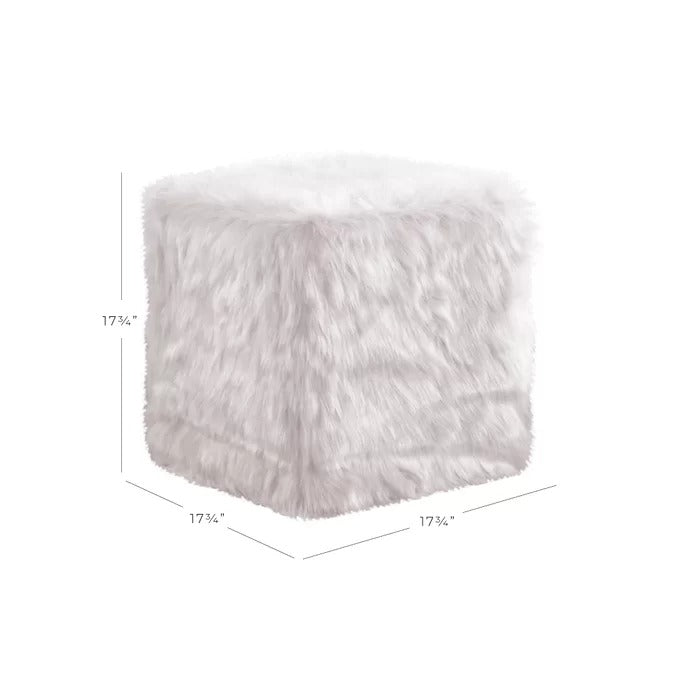 Poufs: 17.75'' Wide Square Pouf Ottoman