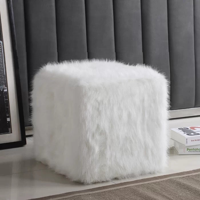Poufs: 17.75'' Wide Square Pouf Ottoman