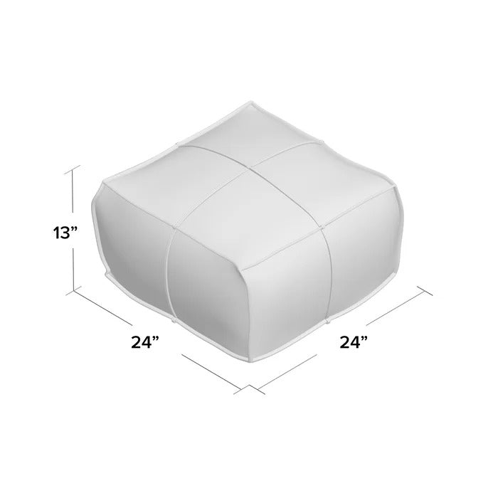Poufs: 24'' Wide Velvet Square Pouf Ottoman