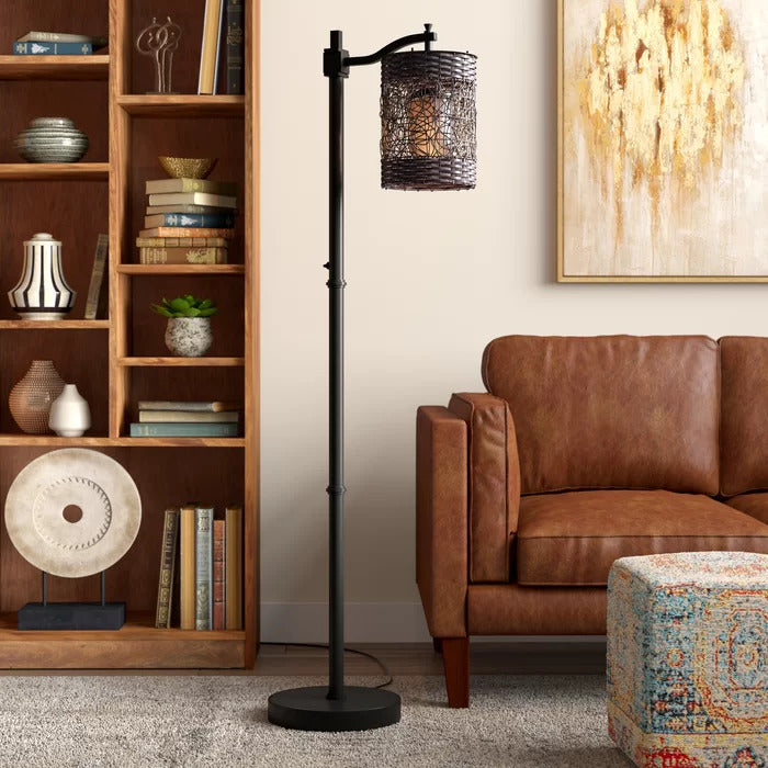 Poufs: 18" Wide Square Abstract Pouf