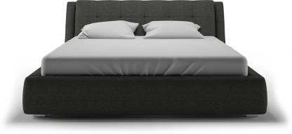 Queen Size Bed: Charcoal Grey Upholstered Storage Bed