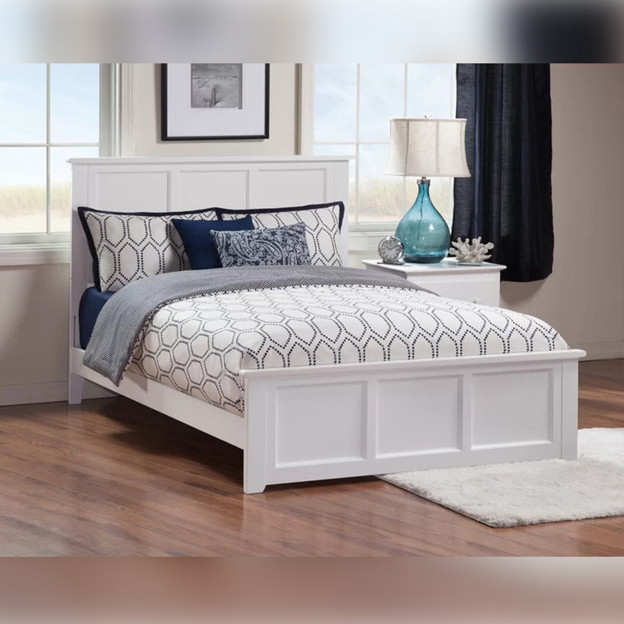 Queen Size Bed Extra-Long Twin Solid Wood Standard Bed