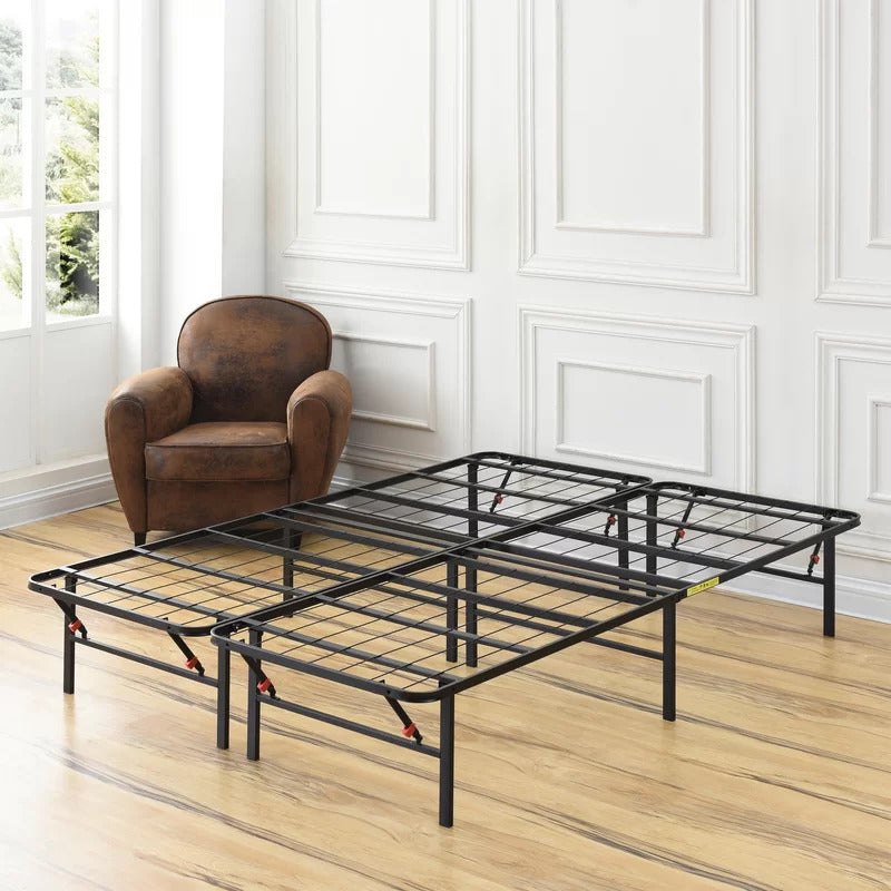 Metal Bed : Folding Queen Size Bed Metal Frame