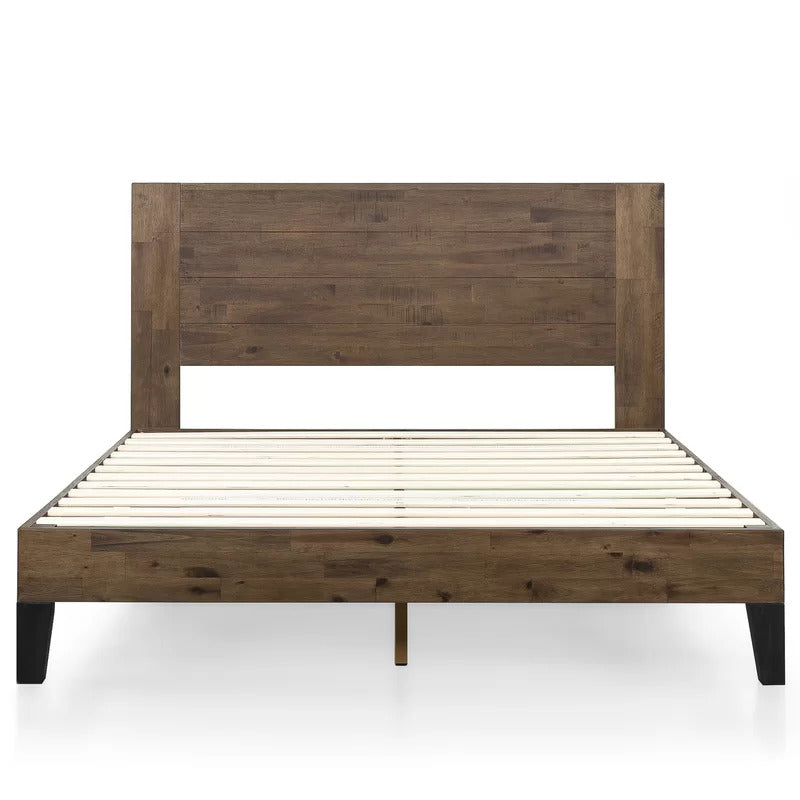 Queen Size Bed : Jen Solid Wood Platform Bed