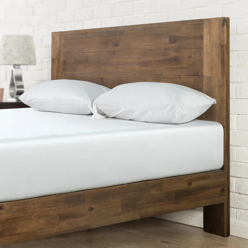 Queen Size Bed : Jen Solid Wood Platform Bed