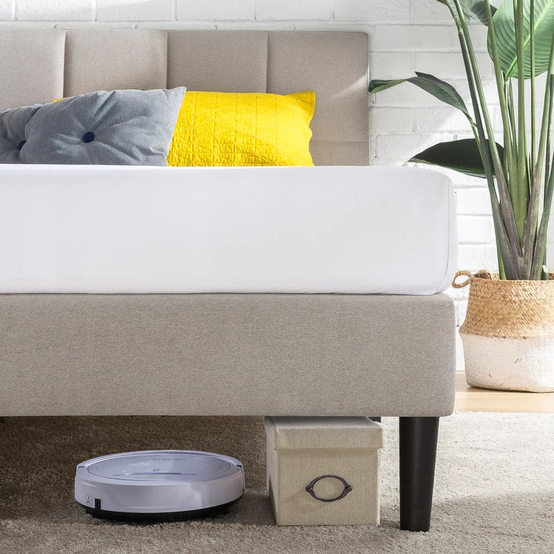 Queen Size Bed : Tufted Upholstered Platform Bed