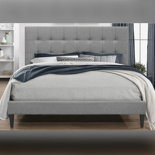 Queen Size Bed  Tufted Upholstered Platform Bed