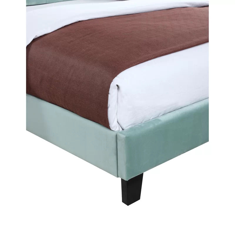 Queen Size Bed : Tufted Upholstered Standard Bed