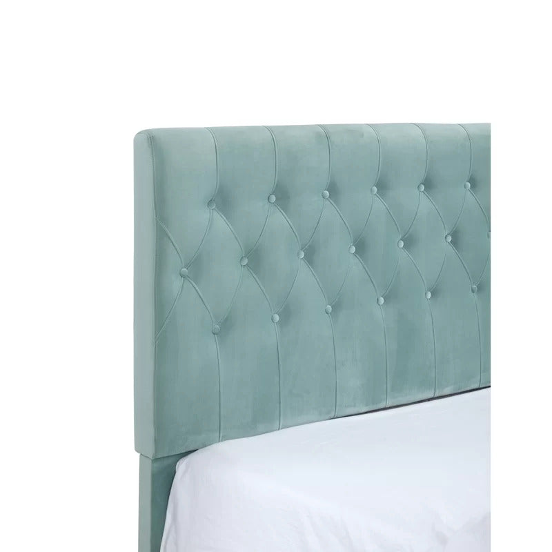 Queen Size Bed : Tufted Upholstered Standard Bed