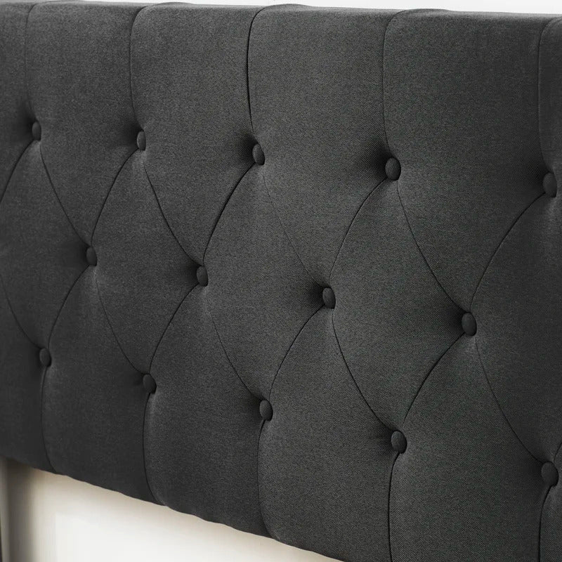 Queen Size Bed : Tufted Upholstered e Platform Bed