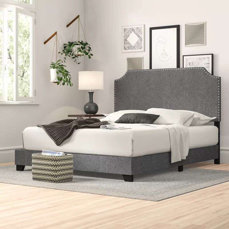 Queen Size Bed : Upholstered Standard Bed