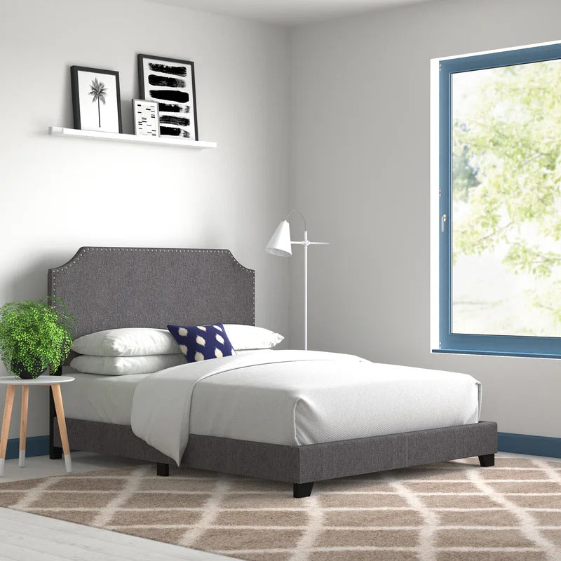 Queen Size Bed : Upholstered Standard Bed
