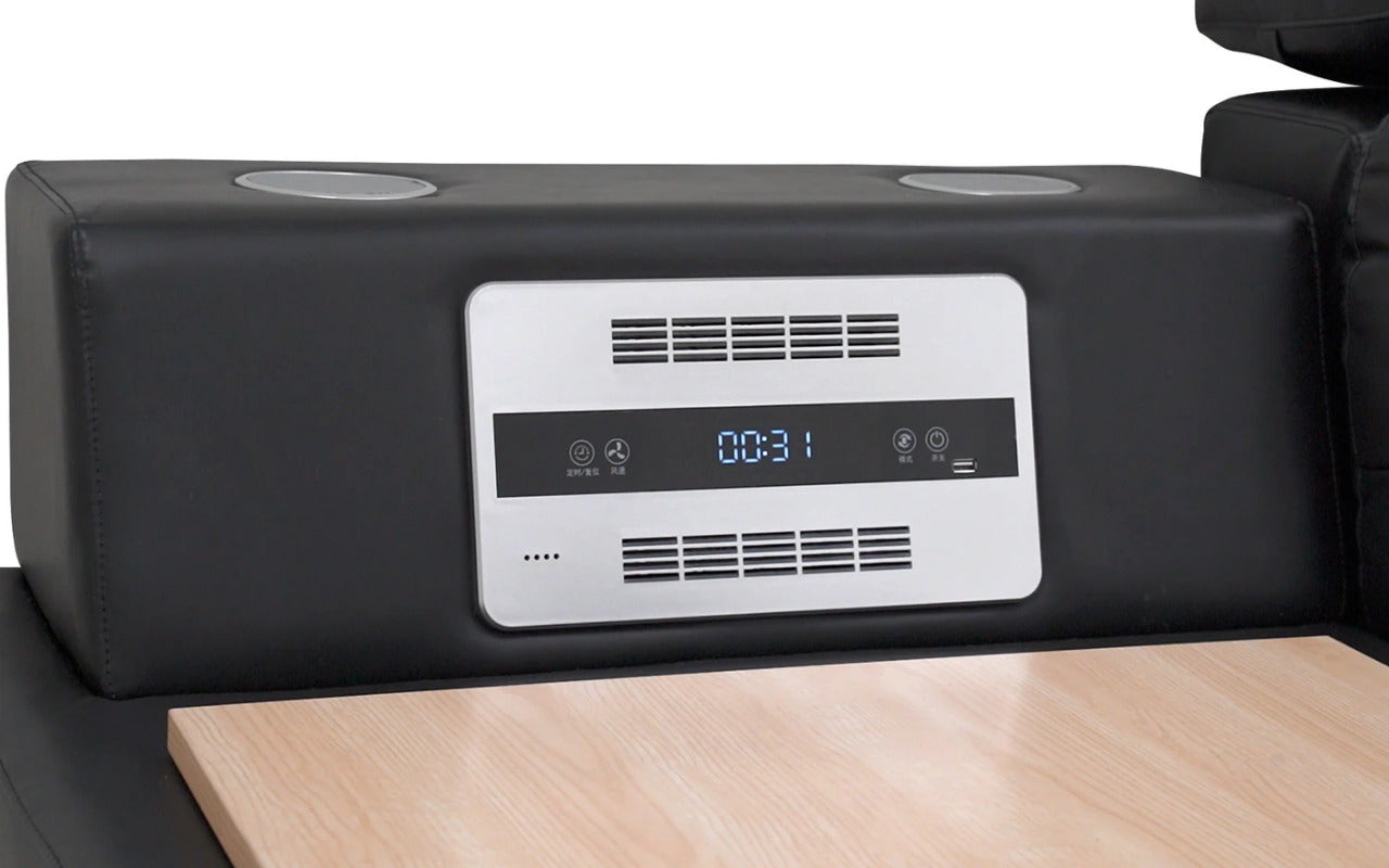 Queen Size: Black Multi-functional Queen Size Smart Bed