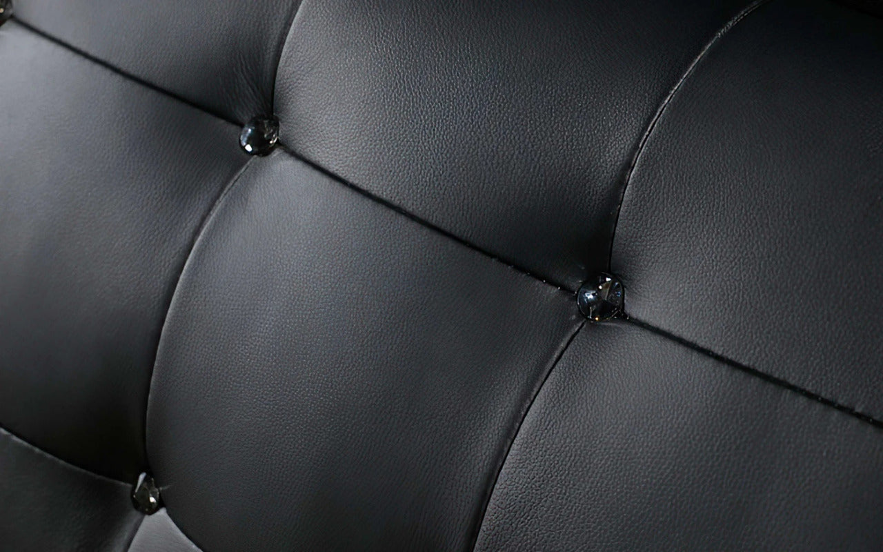 Queen Size: Leatherette Queen Size Platform Bed