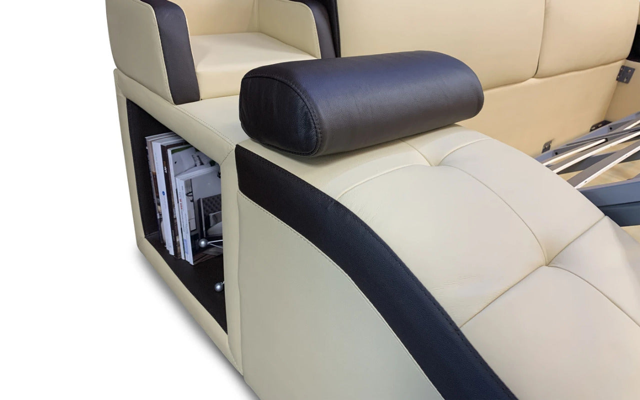 Queen Size: Leatherette Queen Size Smart Bed