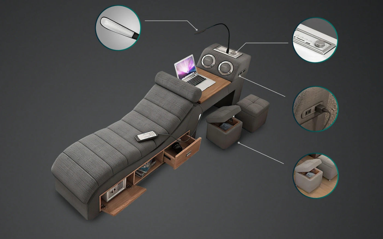 Queen Size: Multi-Functional Queen Size Smart Bed