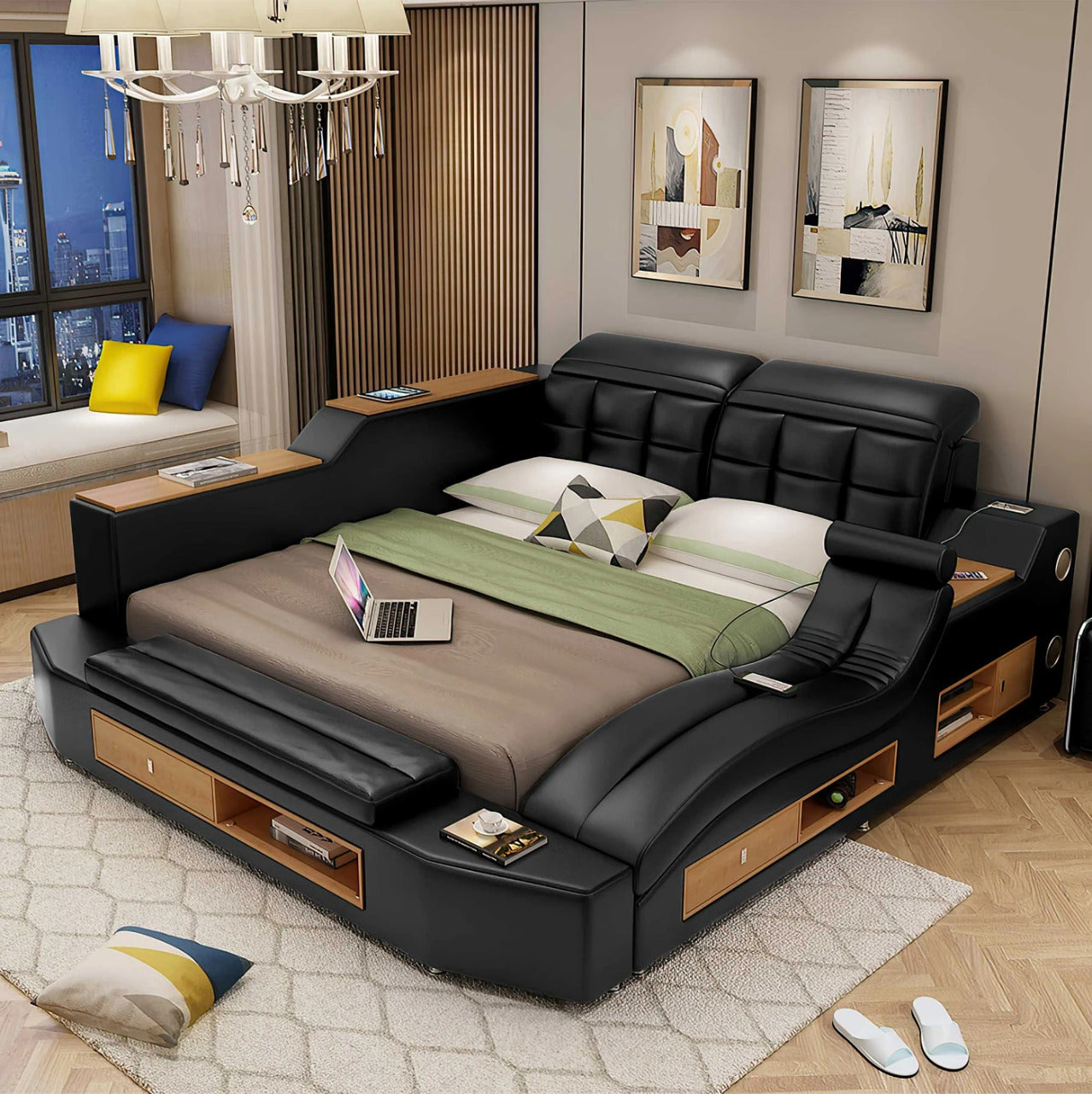 Queen Size: Multi-functional Queen Size Smart Bed