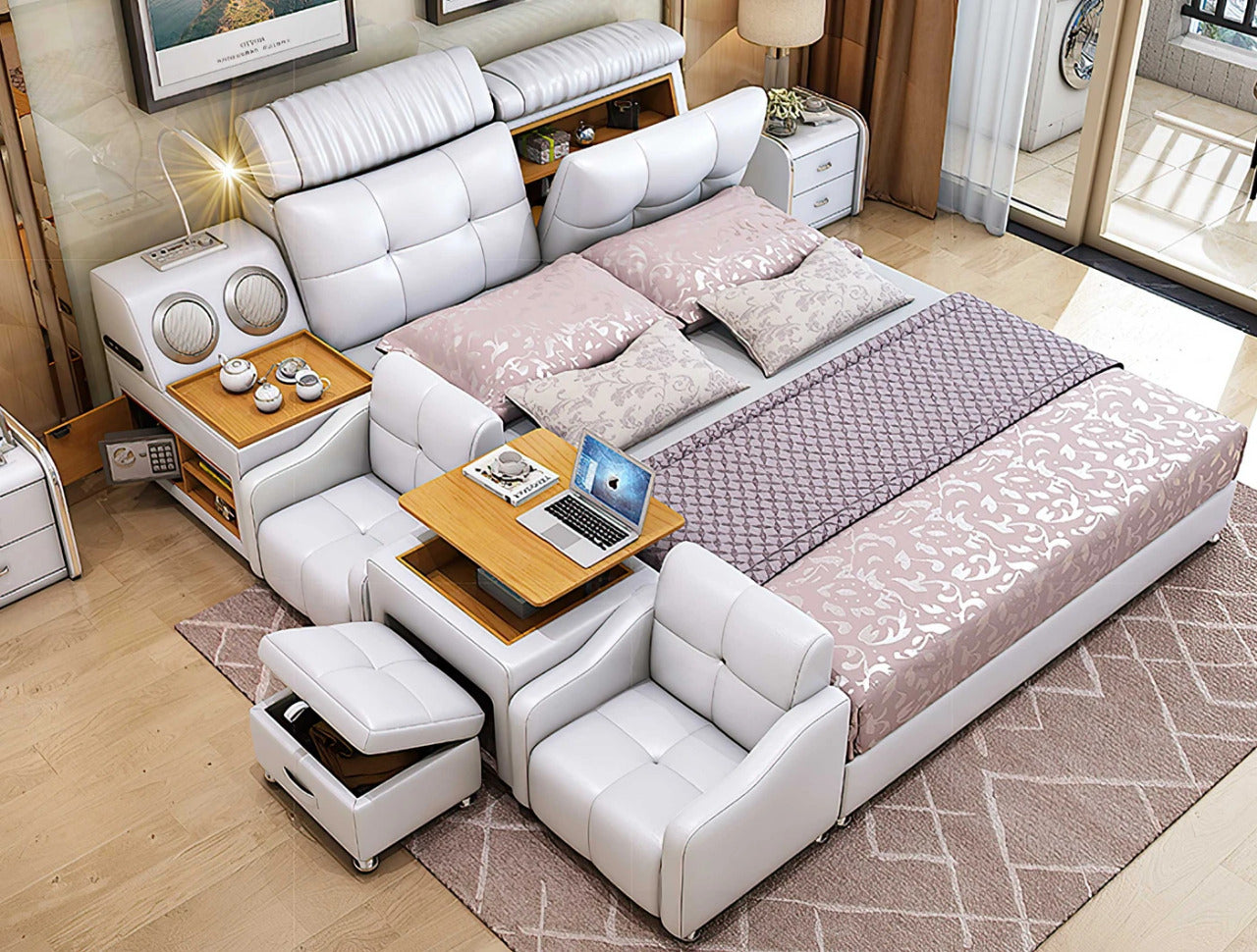 Queen Size: Multi-functional Queen Size Smart Bed