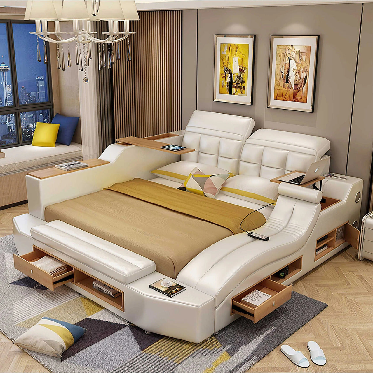 Queen Size: Multi-functional Queen Size Smart Bed