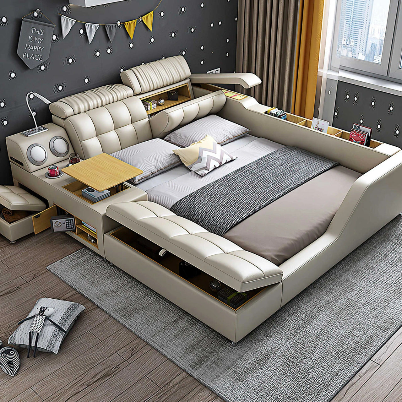 Queen Size: Multi Functional Queen Size Smart Bed