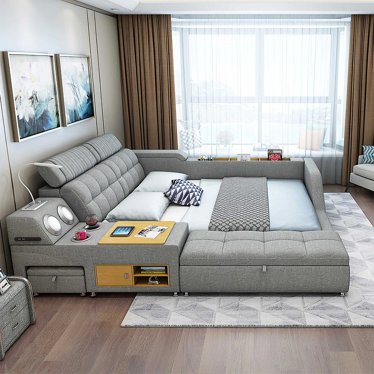 Queen Size: Multi Functional Queen Size Smart Bed
