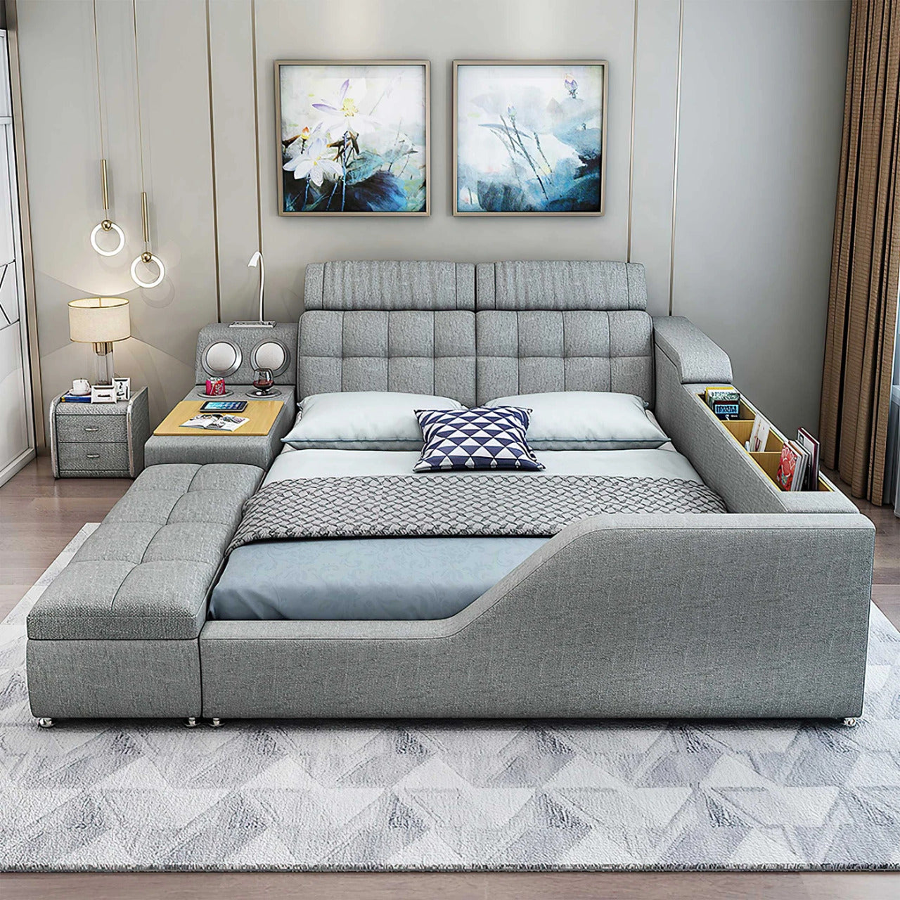 Queen Size: Multi Functional Queen Size Smart Bed