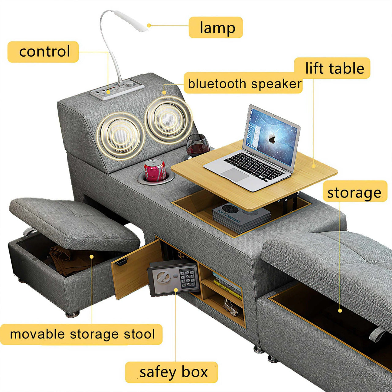 Queen Size: Multi Functional Queen Size Smart Bed