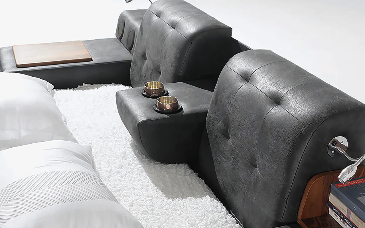 Queen Size: Queen Size Bed With Massage Lounge Chaise