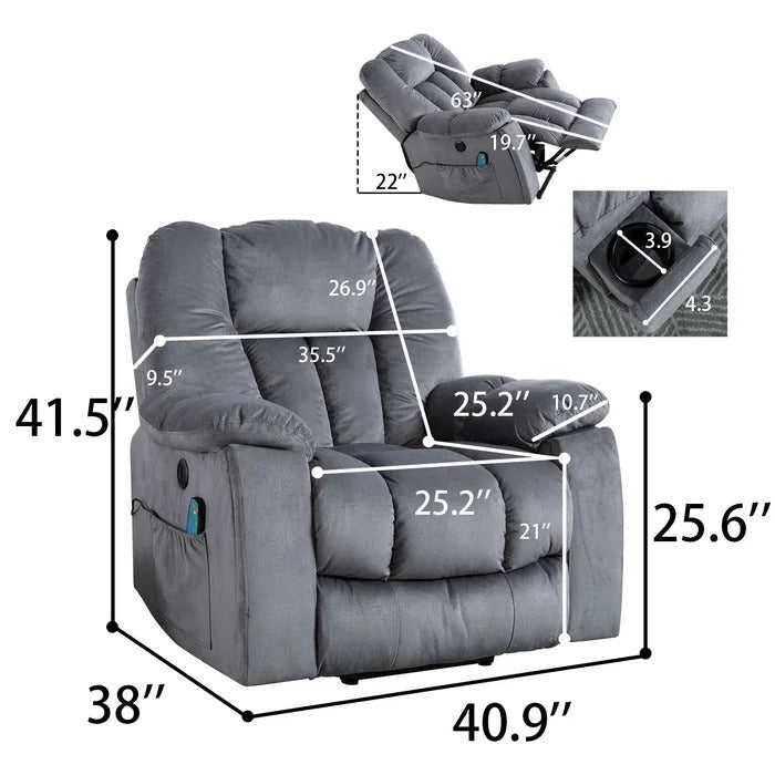 Recliners: Power Reclining Heated Massage Chairs