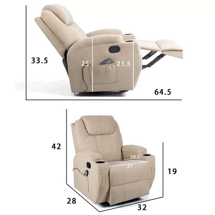 Recliners: Reclining Heated Massage Chairs