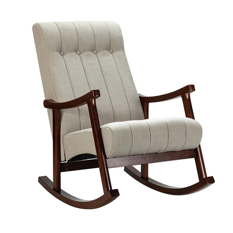 Rocking Chair: Button Tufted Back Rocking Chair