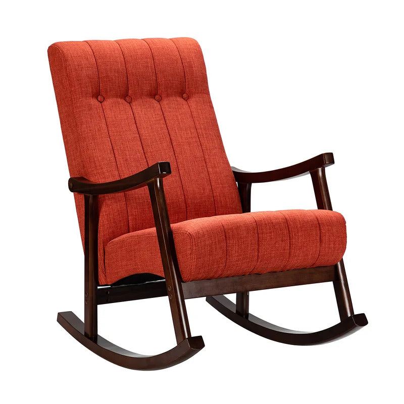 Rocking Chair: Button Tufted Back Rocking Chair