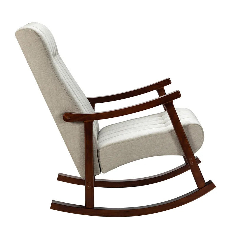 Rocking Chair: Button Tufted Back Rocking Chair