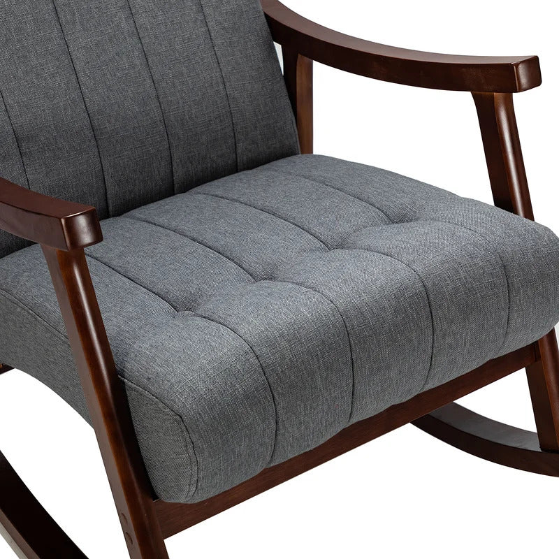 Rocking Chair: Button Tufted Back Rocking Chair