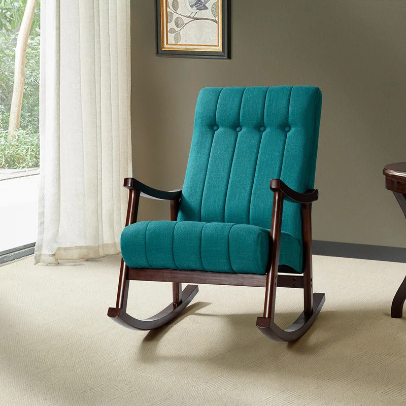 Rocking Chair: Button Tufted Back Rocking Chair
