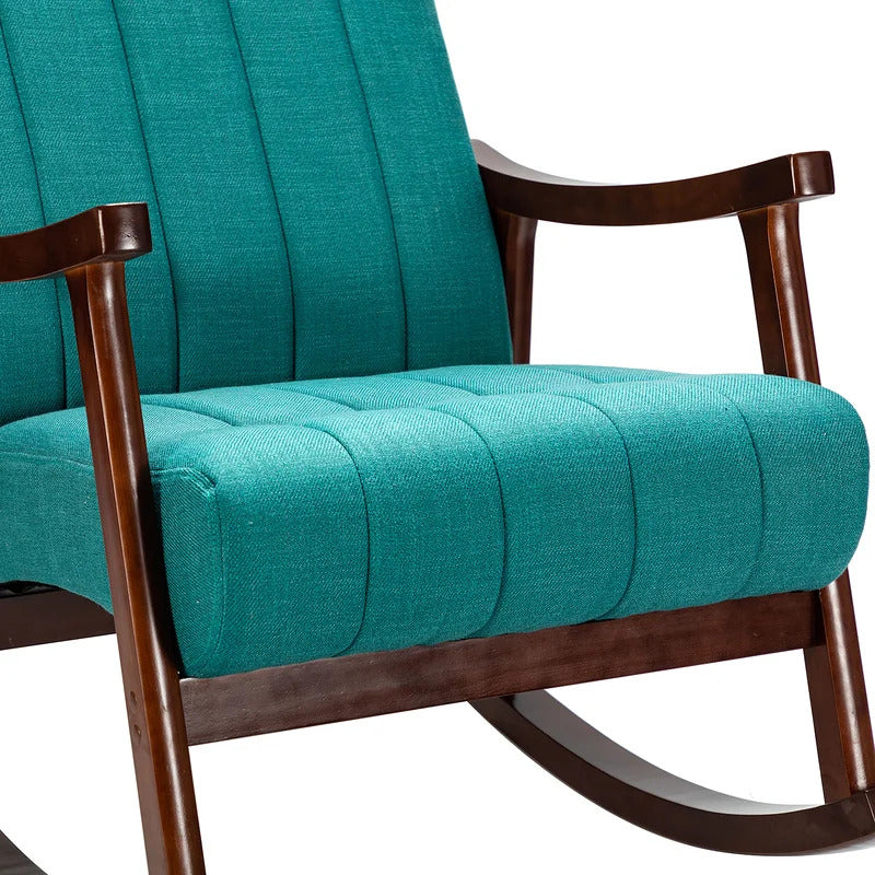 Rocking Chair: Button Tufted Back Rocking Chair
